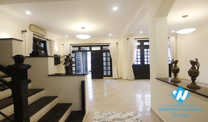 Charming house with large garden around for rent in Ciputra, Tay Ho, Hanoi